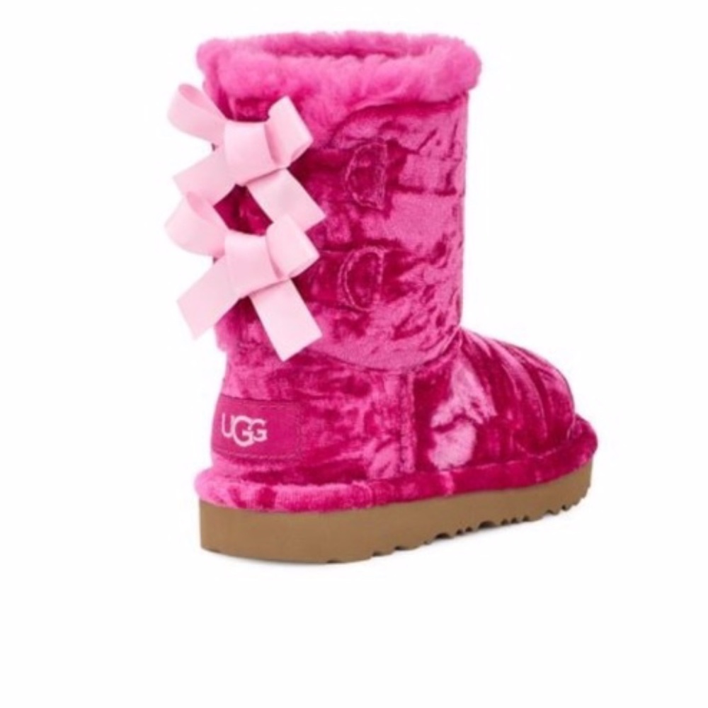 New UGG Toddler Bailey Bow II Velvet Boot Size 9